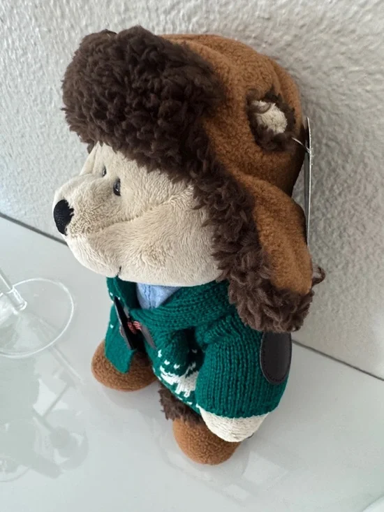 Starbucks Plush Bear in Green Knit Cardigan with Brown Hat 2016 - Picture 3 of 5